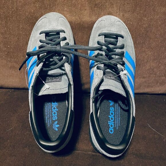 Rare Sample Tag Adidas Handball Spezial Grey Black Blue 9 US 8.5 UK 42 2/3 EU - Picture 6 of 10